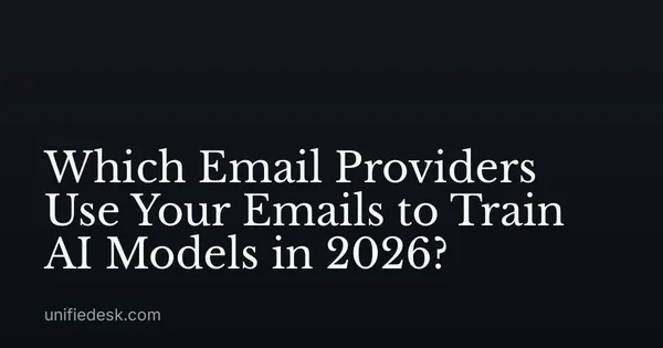 Which Email Providers Use Your Emails to Train AI Models in 2026?