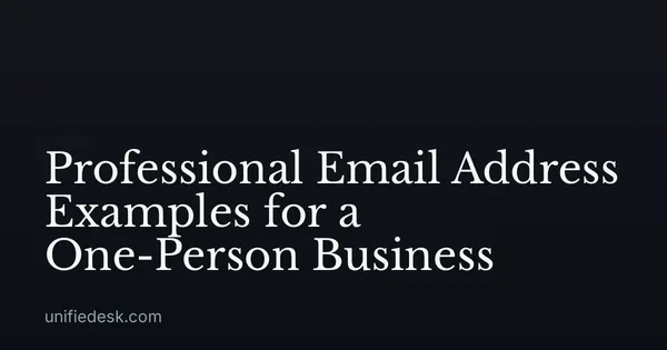 Professional Email Address Examples for a One-Person Business
