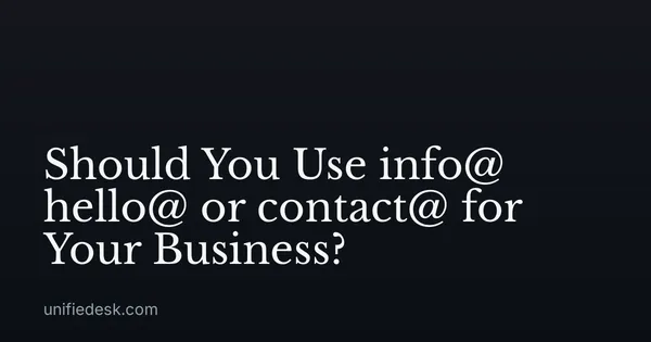 Should You Use info@ hello@ or contact@ for Your Business?