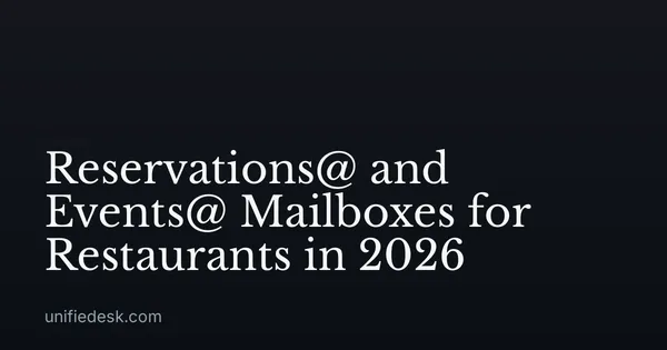 Reservations@ and Events@ Mailboxes for Restaurants in 2026