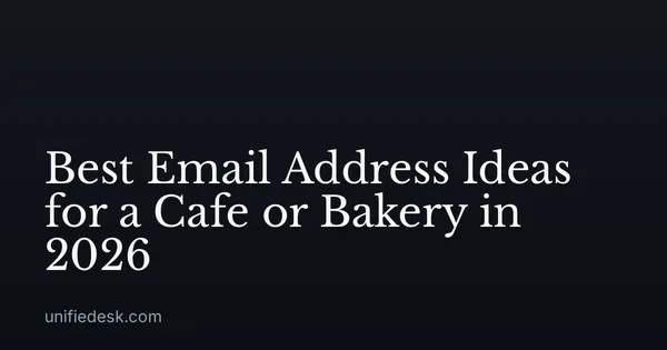 Best Email Address Ideas for a Cafe or Bakery in 2026