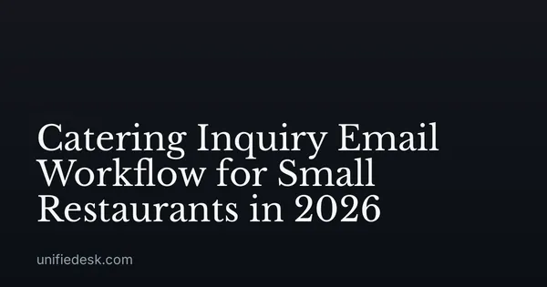Catering Inquiry Email Workflow for Small Restaurants in 2026