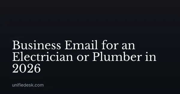 Business Email for an Electrician or Plumber in 2026