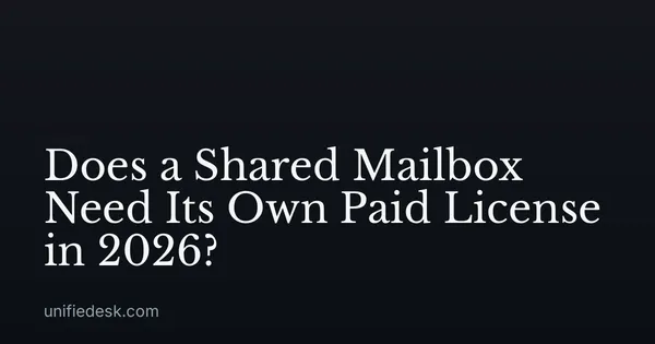 Does a Shared Mailbox Need Its Own Paid License in 2026?