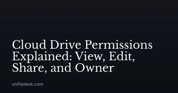 Cloud Drive Permissions Explained: View, Edit, Share, and Owner