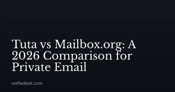 Tuta vs Mailbox.org: A 2026 Comparison for Private Email