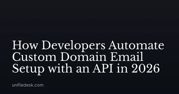 How Developers Automate Custom Domain Email Setup with an API in 2026
