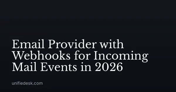 Email Provider with Webhooks for Incoming Mail Events in 2026