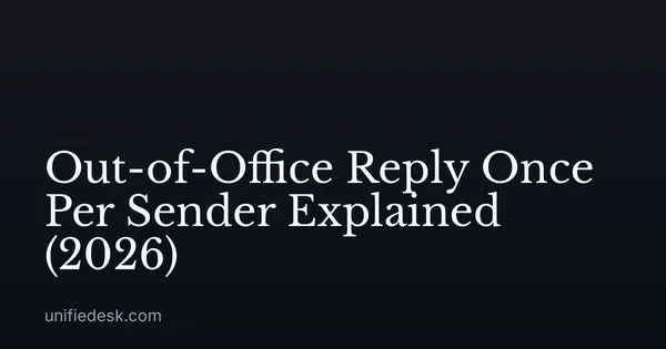 Out-of-Office Reply Once Per Sender Explained (2026)