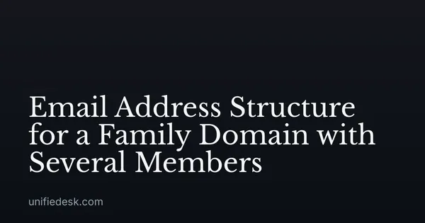 Email Address Structure for a Family Domain with Several Members