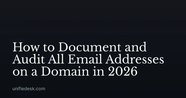 How to Document and Audit All Email Addresses on a Domain in 2026