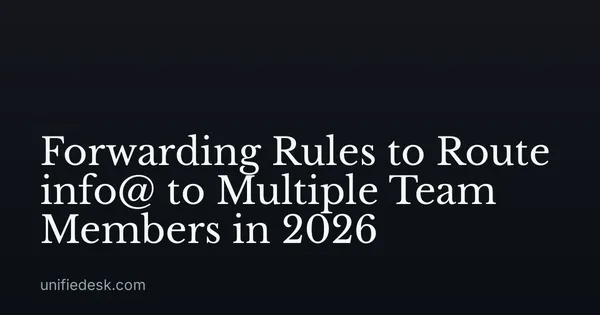 Forwarding Rules to Route info@ to Multiple Team Members in 2026
