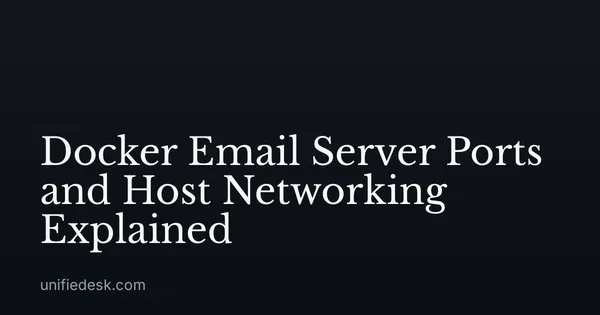 Docker Email Server Ports and Host Networking Explained
