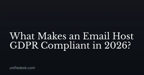 What Makes an Email Host GDPR Compliant in 2026?