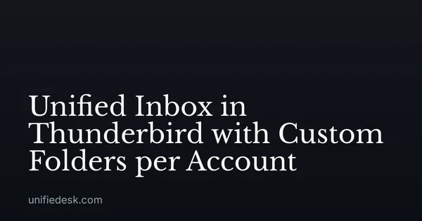 Unified Inbox in Thunderbird with Custom Folders per Account