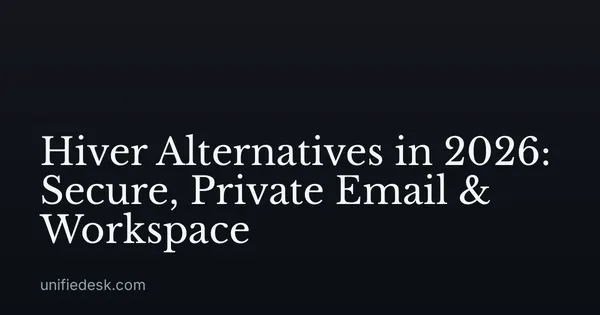 Hiver Alternatives in 2026: Secure, Private Email & Workspace