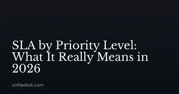 SLA by Priority Level: What It Really Means in 2026