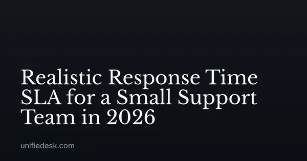 Realistic Response Time SLA for a Small Support Team in 2026