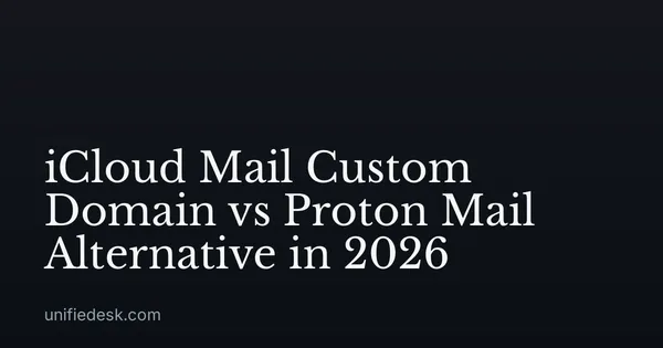 iCloud Mail Custom Domain vs Proton Mail Alternative in 2026